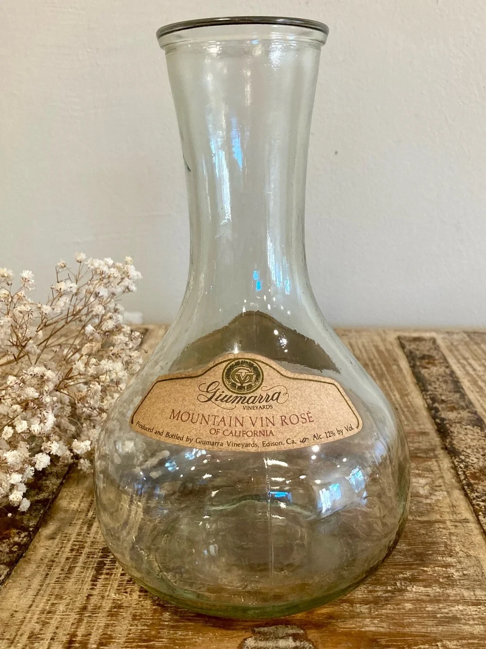 Vintage Giumarra Vineyards Mountain Vin Rosé Bottle – California Wine Decor